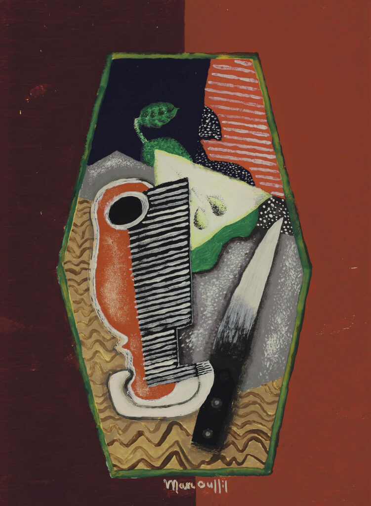 Poire verte et couteau (1941) - Louis Marcoussis Tablo