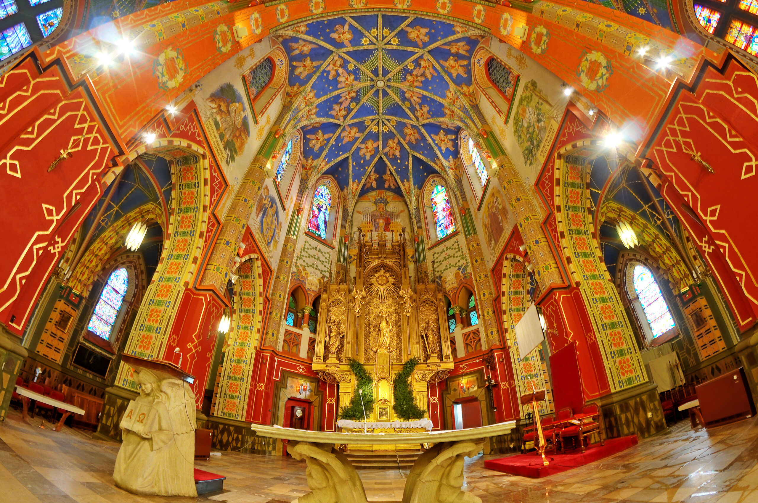 Polychromy in the Sacred Heart of Jesus Church in Turek, Poland (1932) - Józef Mehoffer Tablo