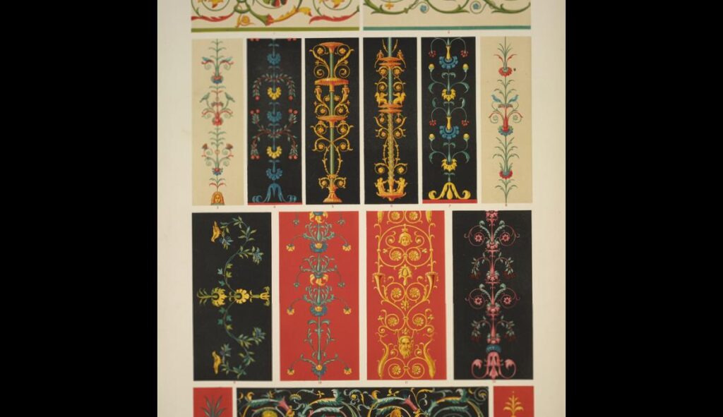 Pompeian no. 2. Collection of pilasters and friezes from different edifices in Pompeii - Owen Jones Tablo