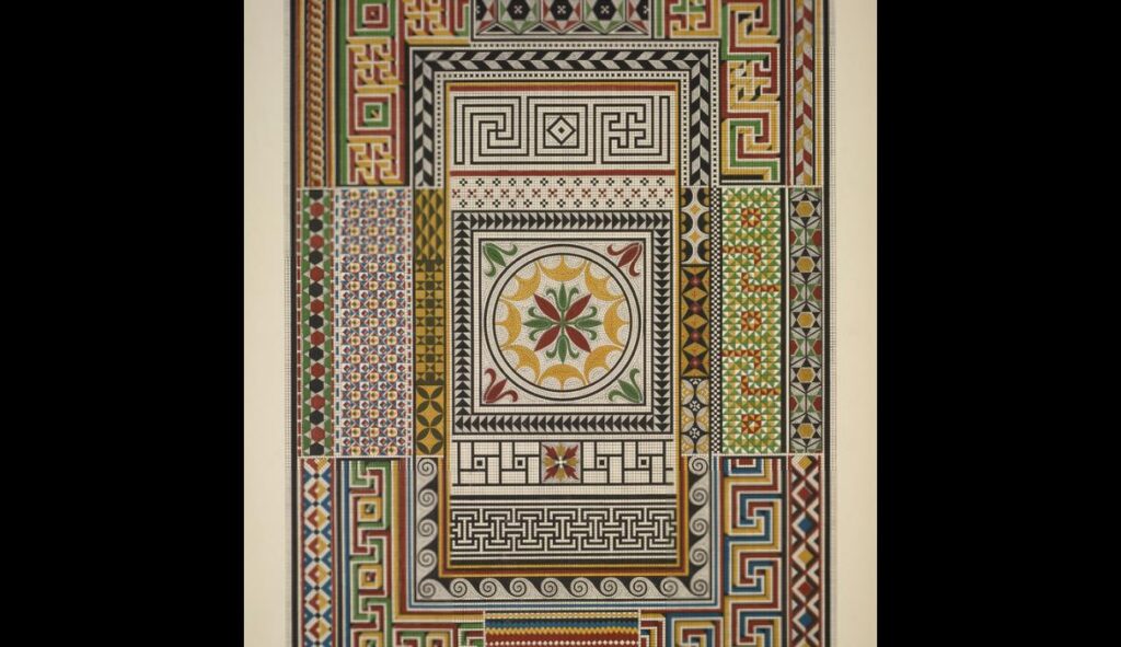 Pompeian no. 3. Mosaics from Pompeii and the museum at Naples - Owen Jones Tablo