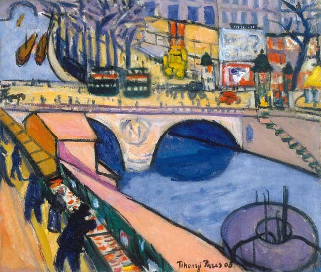 Pont St. Michel (1908) - Lajos Tihanyi Tablo