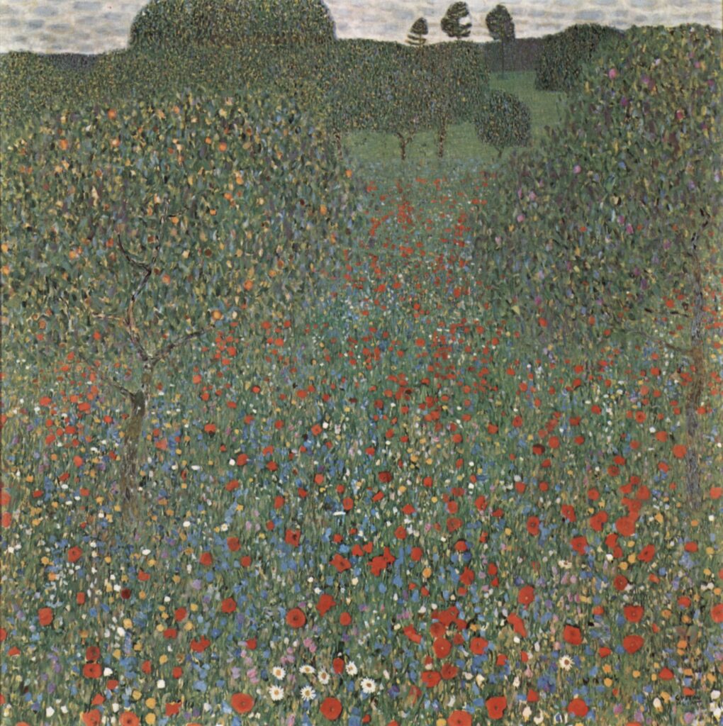 Poppy Field (1907) – Gustav Klimt Tablo