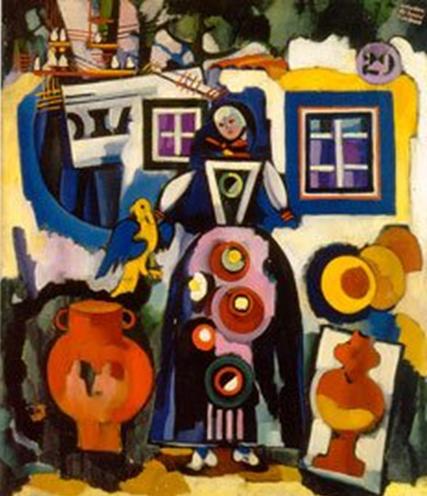 Popular song bird and Brazil (1916) - Amadeo de Souza-Cardoso Tablo