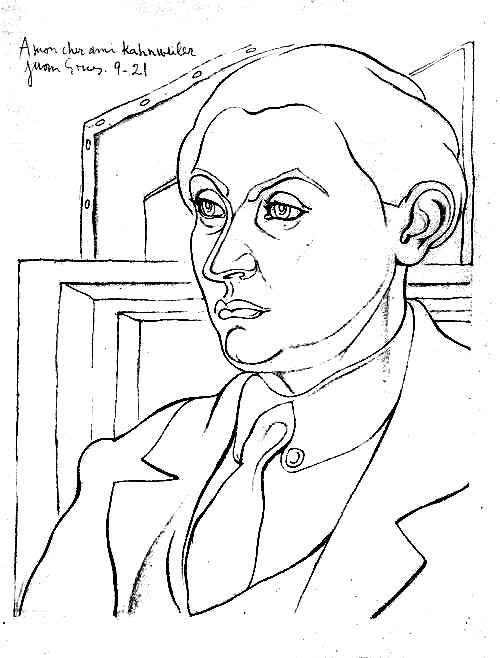 Portrait Daniel Henry Kahnweiler (1921) - Juan Gris Tablo