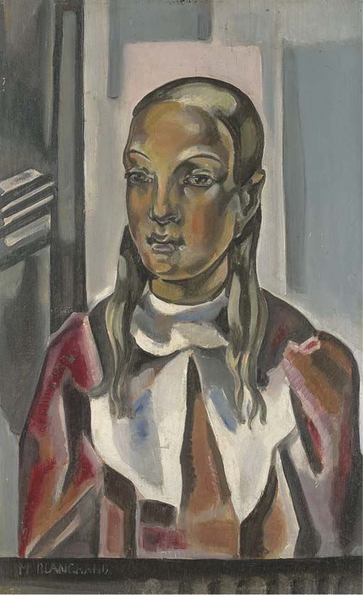 Portrait De Jeune Femme (1924) - María Blanchard Tablo