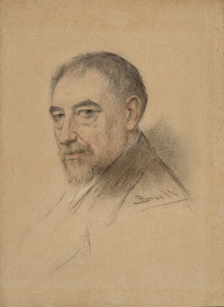 Portrait Of Carles Gumersind Vidiella - Joan Brull Tablo