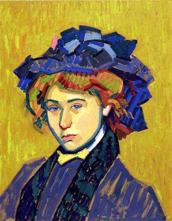 Portrait de Jeune fille (1907) - Auguste Herbin Tablo
