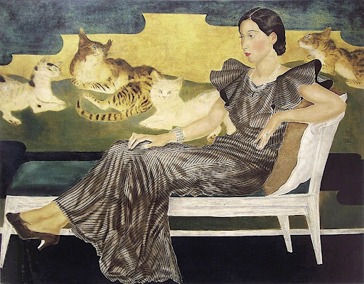 Portrait de Madame Y (1935) – Tsuguharu Foujita Tablo