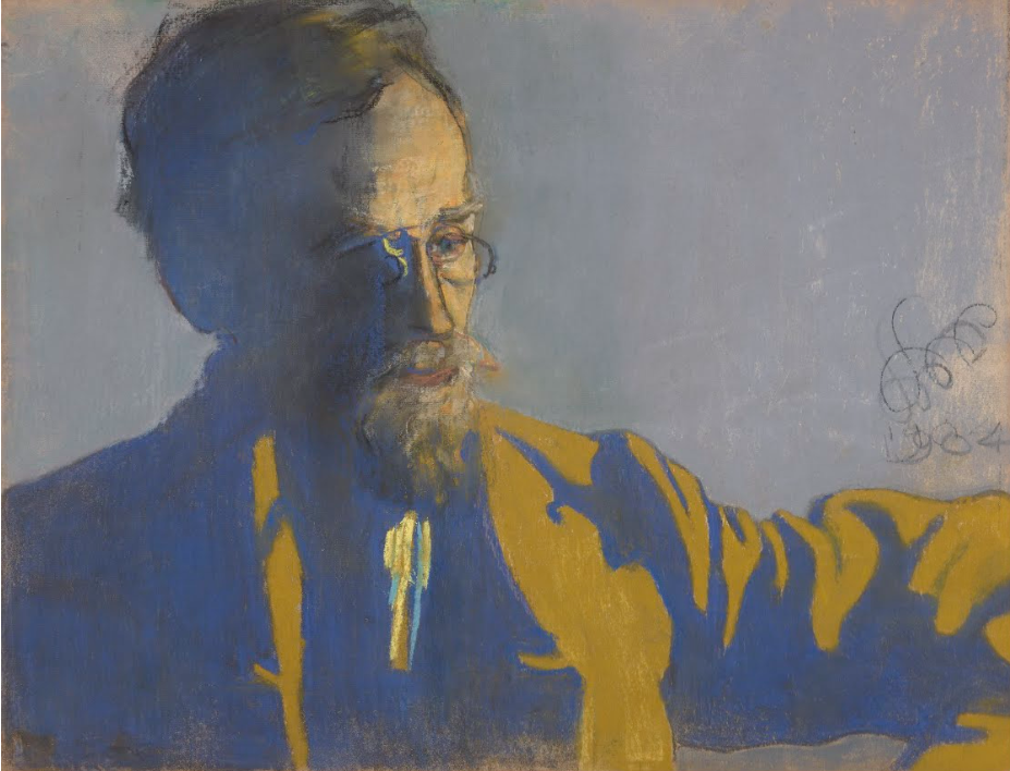 Portrait of Adam Chmiel (1904) - Stanisław Wyspiański Tablo