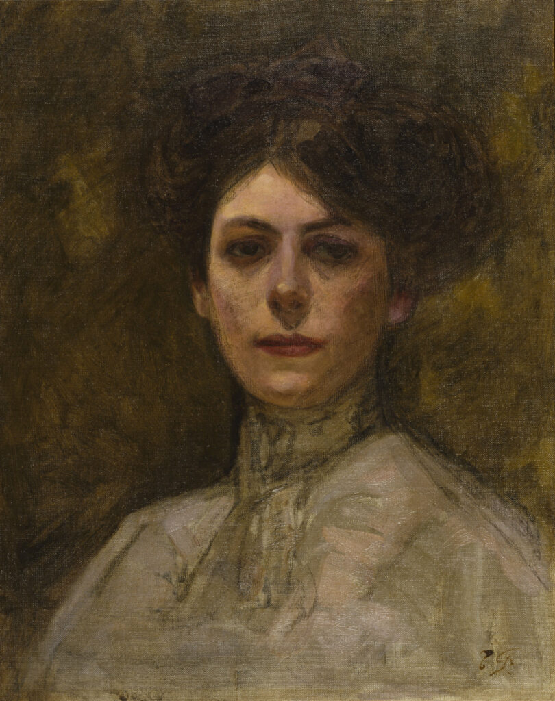 Portrait of An Italian Lady (1908) - Fujishima Takeji Tablo
