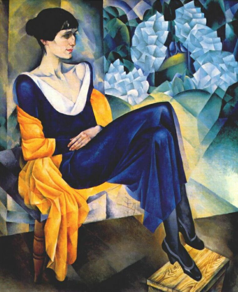 Portrait of Anna Akhmatova (1914) - Nathan Altman Tablo