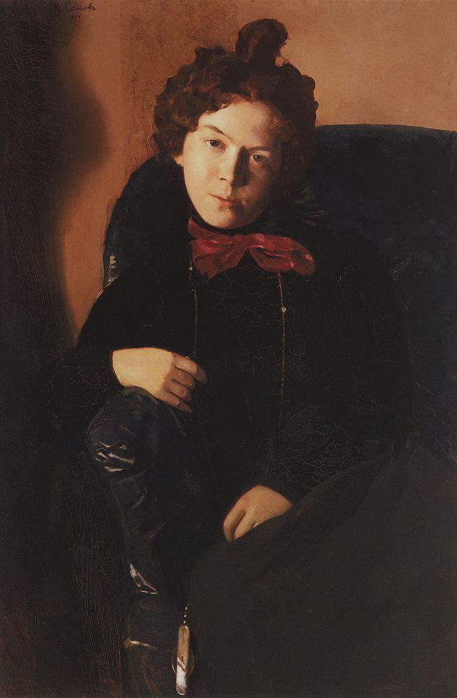 Portrait of Anna Ostroumova Lebedeva (1901) – Konstantin Somov Tablo