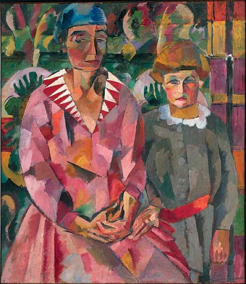 Portrait of Artist’s Wife and Daughter (1915) – Aristarkh Lentulov Tablo