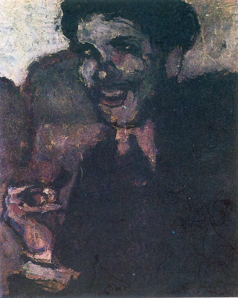 Portrait of Dr. Ferdinand Tribout (1910) - Marcel Duchamp Tablo