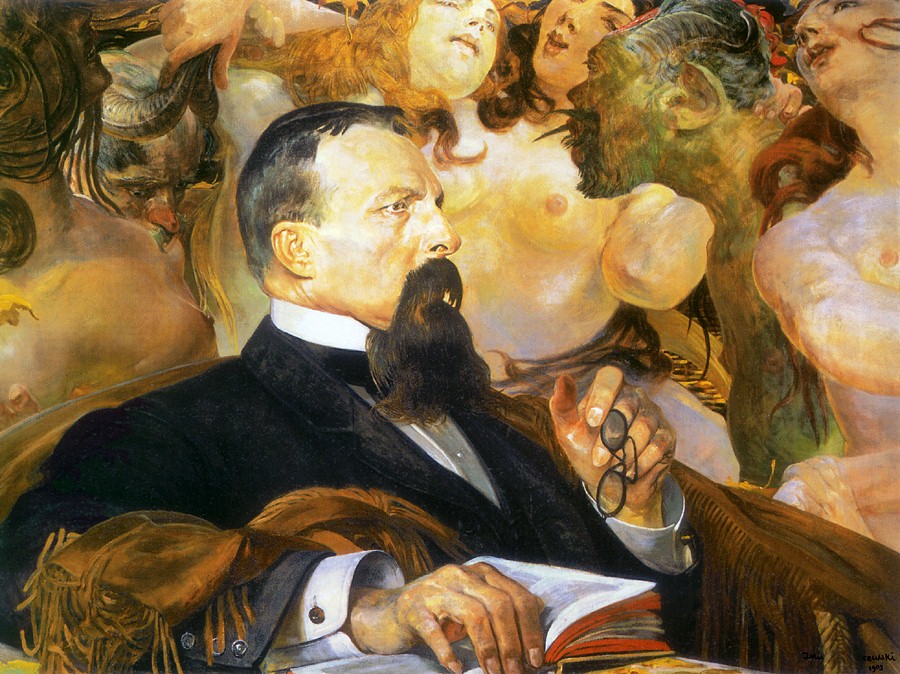 Portrait of Edward Raczynski - Jacek Malczewski Tablo