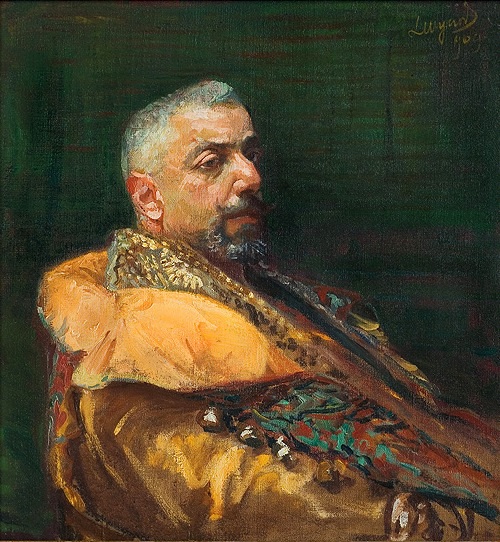 Portrait of Erazm Barącz (1909) - Leon Wyczółkowski Tablo