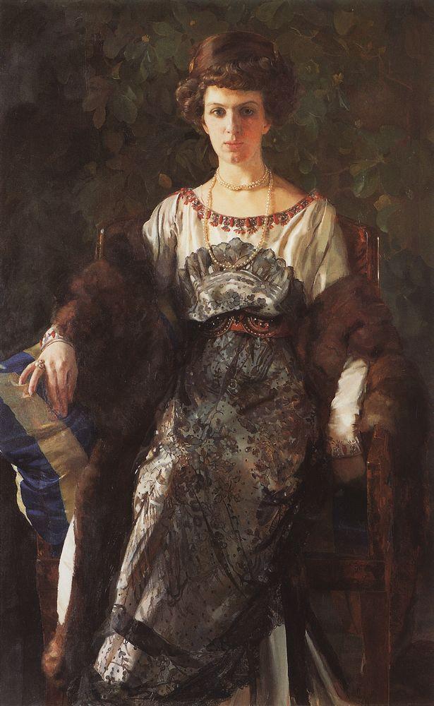 Portrait of Ewfimia Nosova (1911) – Konstantin Somov Tablo