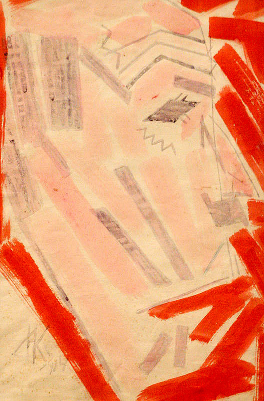 Portrait of F.T.Marinetti – Nikolai Kulbin Tablo