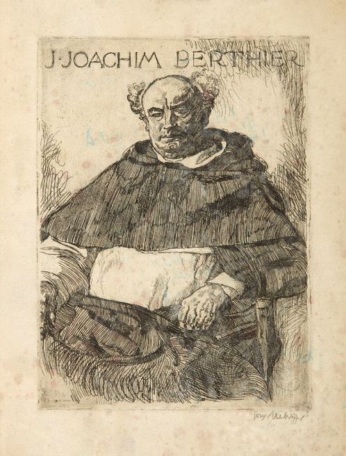 Portrait of Father J. Joachim Berthier (1918) - Józef Mehoffer Tablo