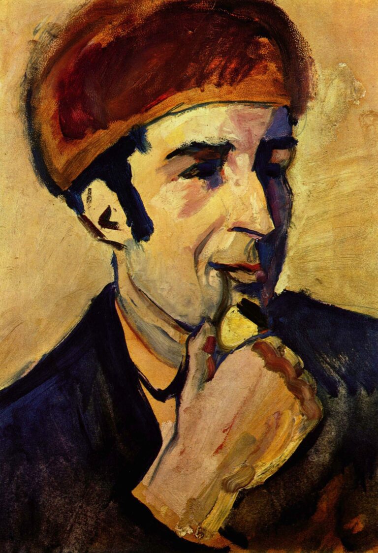 Portrait of Franz Marc (1910) – August Macke Tablo