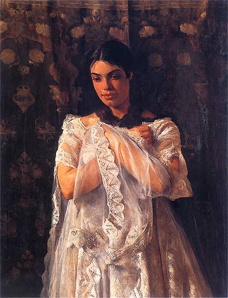 Portrait of Helena Marcell - Jacek Malczewski Tablo
