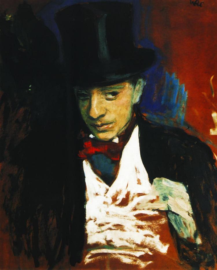 Portrait of Ignacy Pienkowski - Wojciech Weiss Tablo