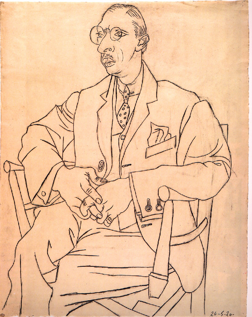 Portrait of Igor Stravinsky (1920) - Pablo Picasso Tablo