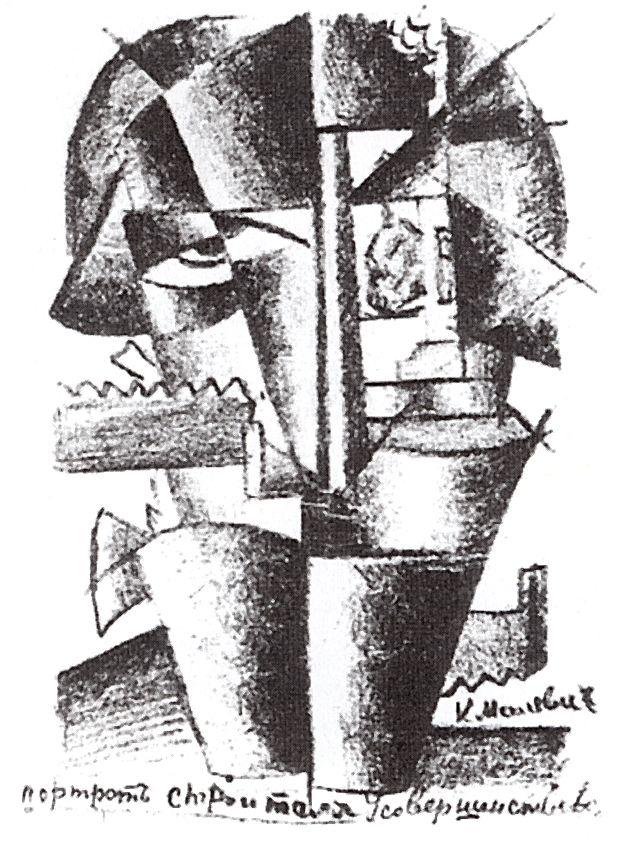 Portrait of Ivan Kliun (1913) - Kazimir Malevich Tablo