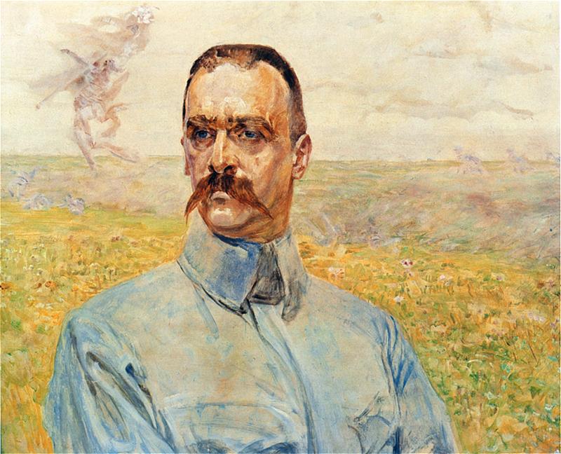 Portrait of Józef Piłsudski (1916) - Jacek Malczewski Tablo