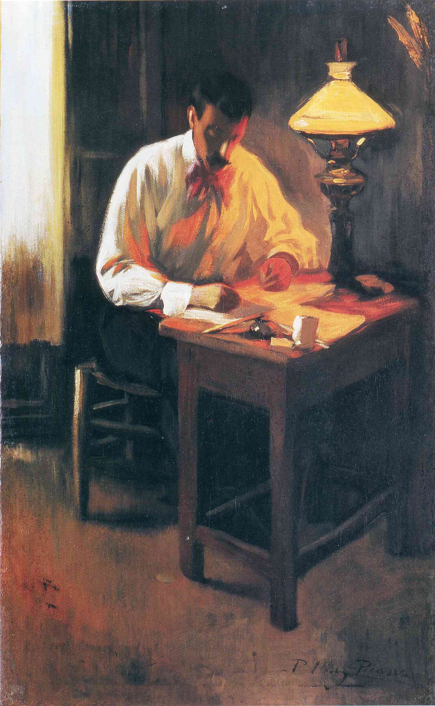 Portrait of Josep Cardona (1899) - Pablo Picasso Tablo
