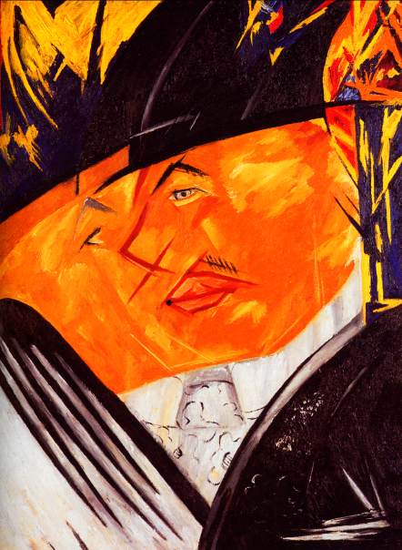 Portrait of Larianov (1913) - Natalia Goncharova Tablo