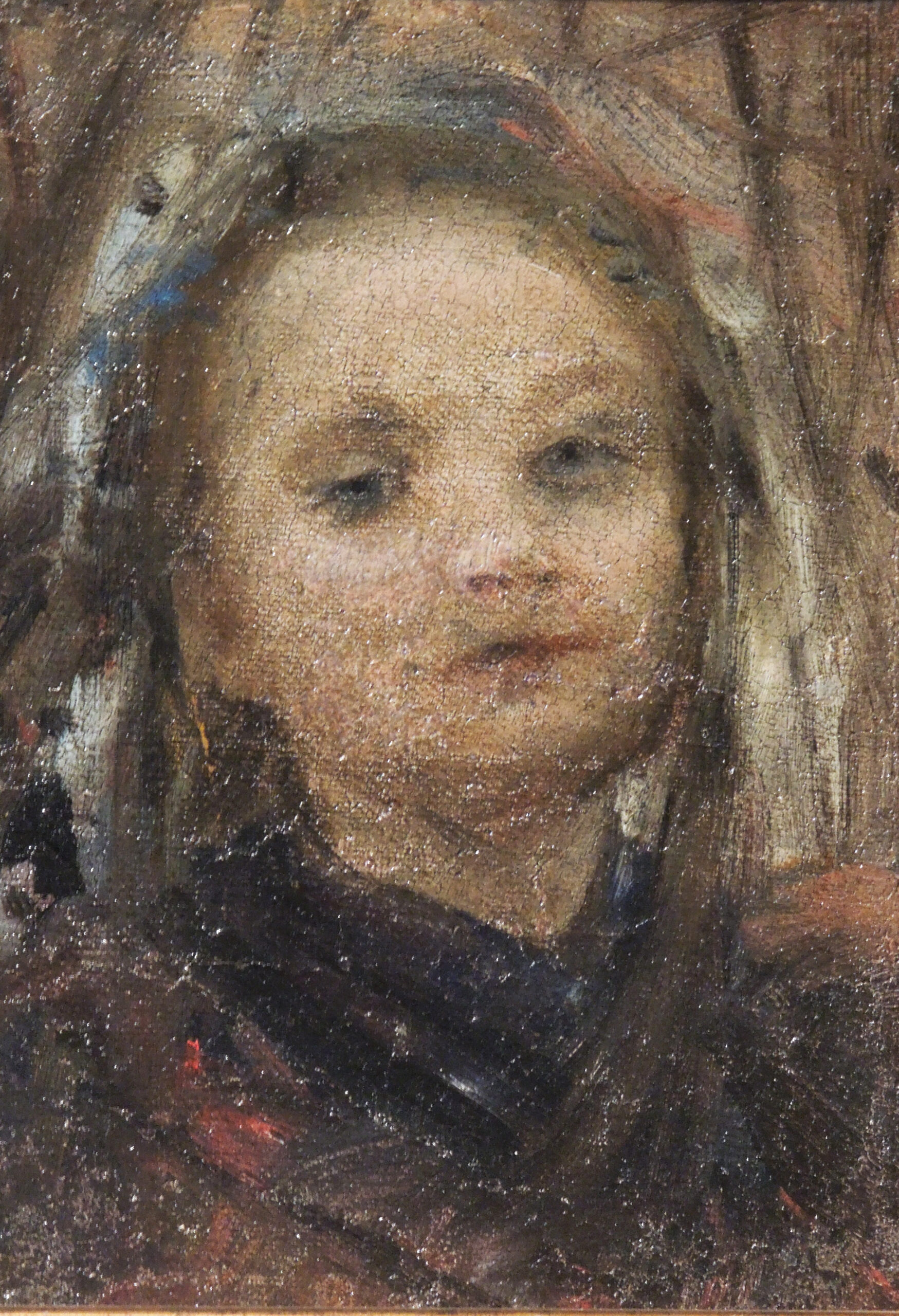 Portrait of Leokadia Falińska (1869) - Leon Wyczółkowski Tablo