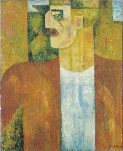 Portrait of Man (1913) - Amadeo de Souza-Cardoso Tablo