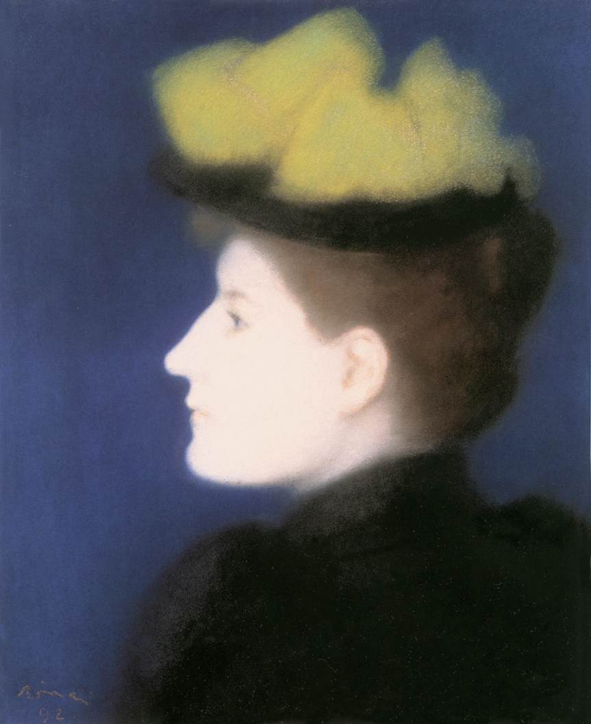 Portrait of Margit Piátsek (1892) - József Rippl-Rónai Tablo