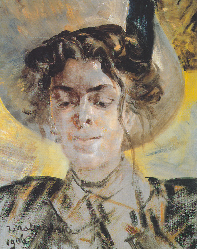 Portrait of Maria Balowa - Jacek Malczewski Tablo