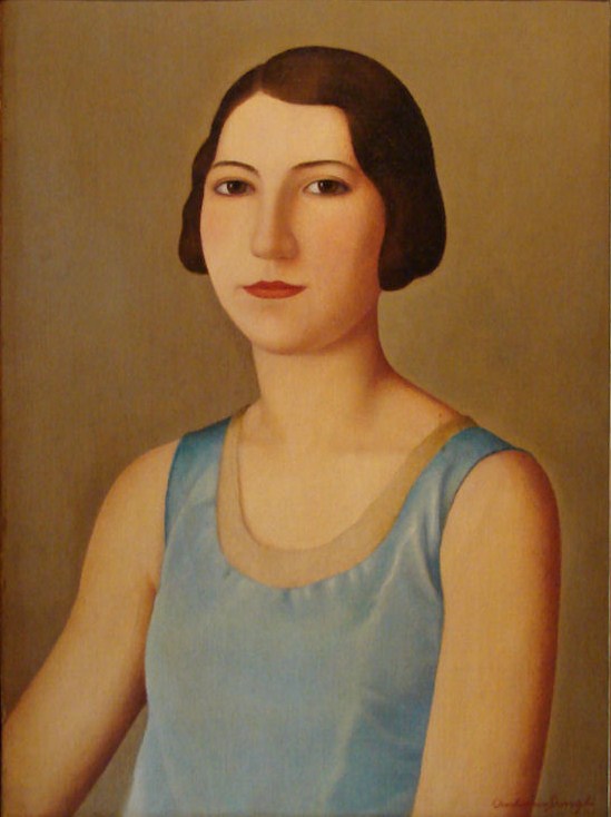 Portrait of Maria Pia (1929) – Antonio Donghi Tablo