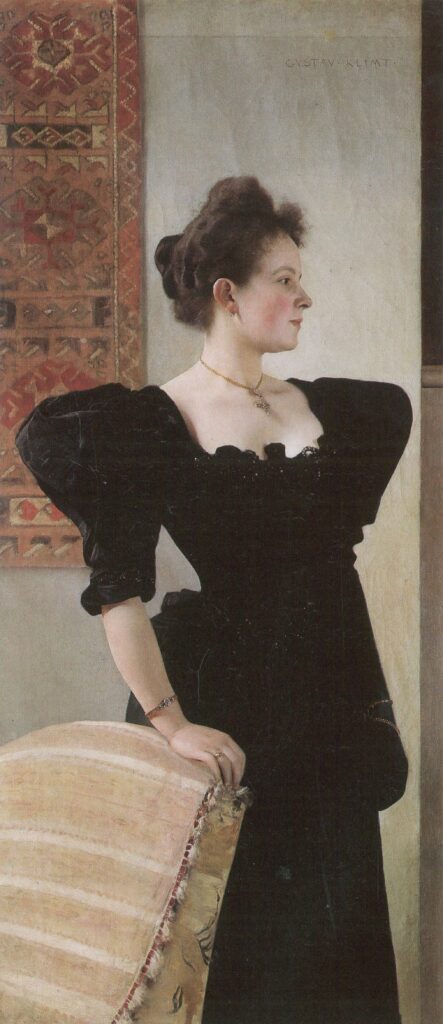 Portrait of Marie Breunig (1894) - Gustav Klimt Tablo