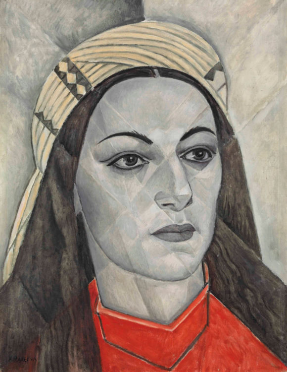 Portrait of Marika the Artists Daughter (1919) - Marevna (Marie Vorobieff) Tablo