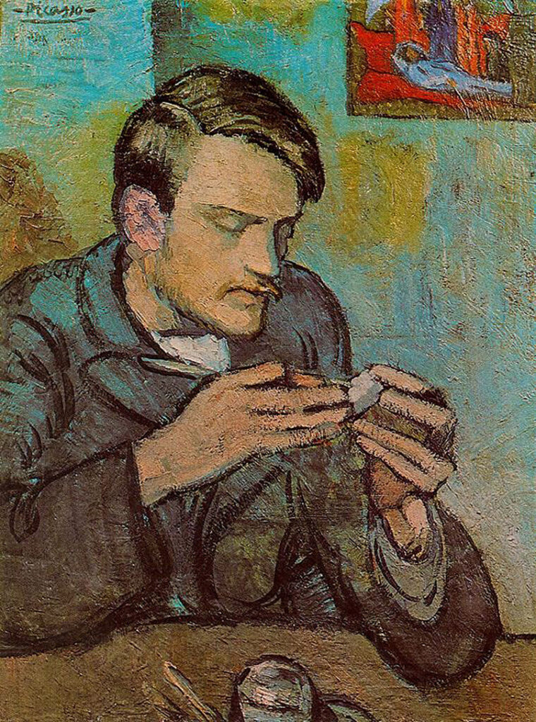 Portrait of Mateu Fernandez de Soto (1901) - Pablo Picasso Tablo