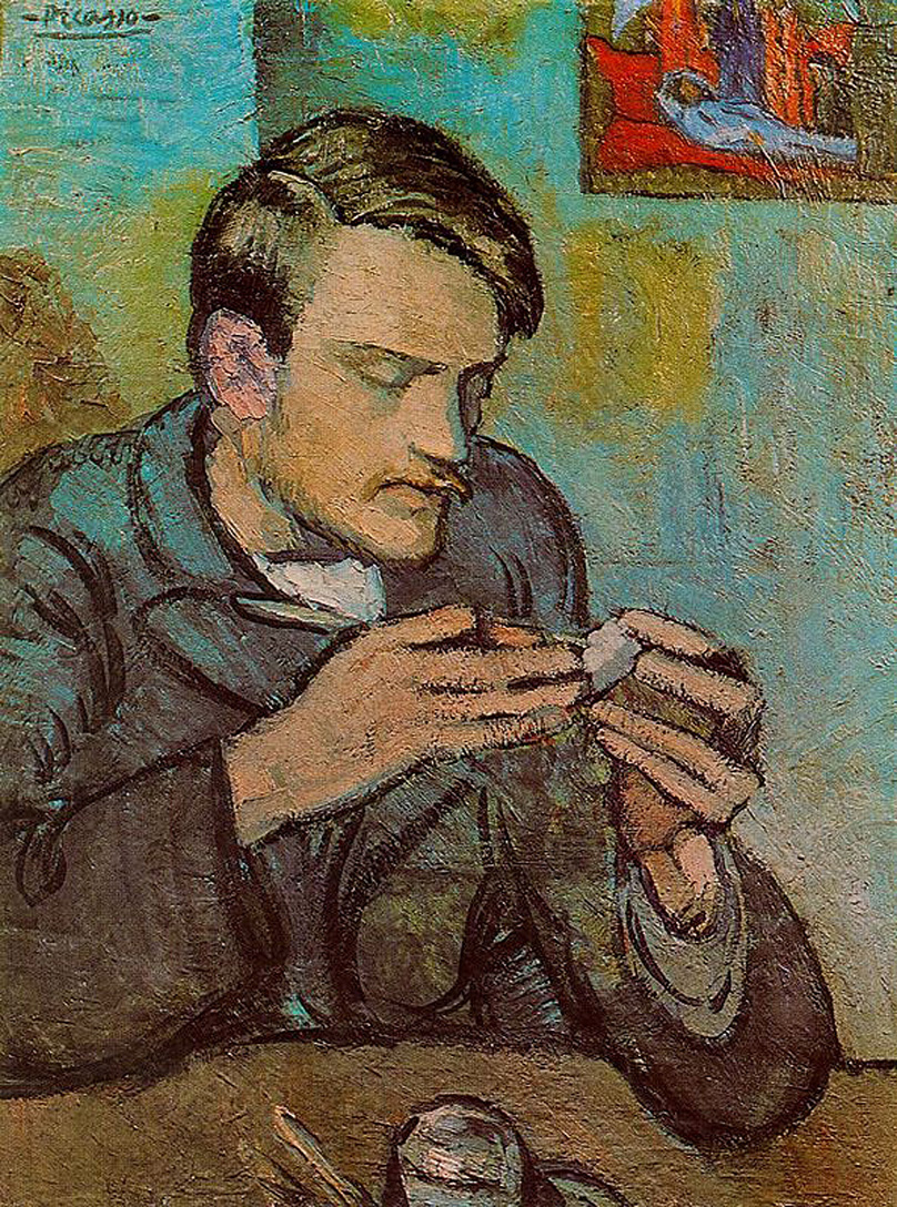 Portrait of Mateu Fernandez de Soto (1901) - Pablo Picasso Tablo
