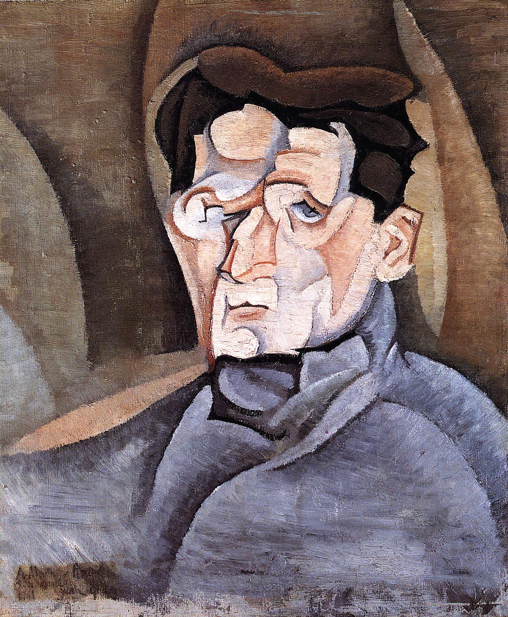 Portrait of Maurice Raynal (1911) - Juan Gris Tablo