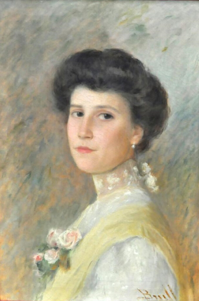 Portrait of Miss Asunción Bartrina - Joan Brull Tablo