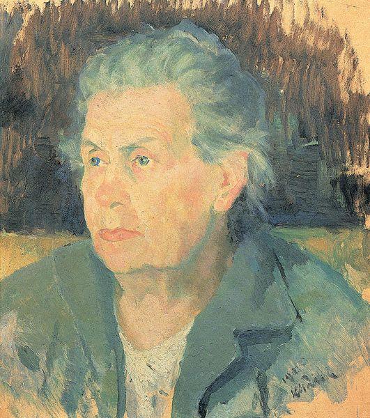 Portrait of Mother - Kazimir Malevich Tablo