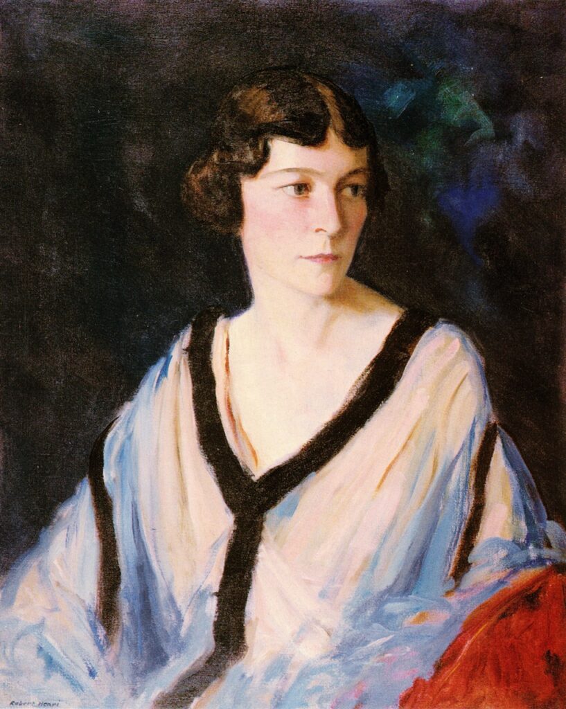Portrait of Mrs. Edward H. (Catherine) Bennett - Robert Henri Tablo