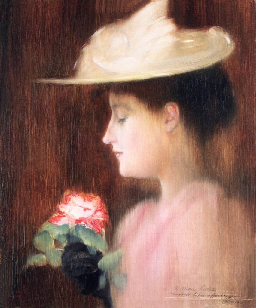 Portrait of Mrs. Pataki (1892) - József Rippl-Rónai Tablo
