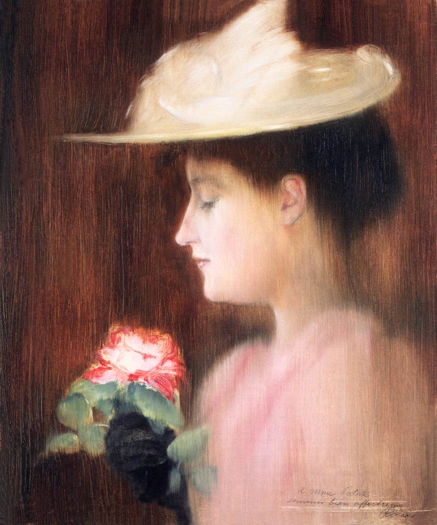Portrait of Mrs. Pataki (1892) - József Rippl-Rónai Tablo