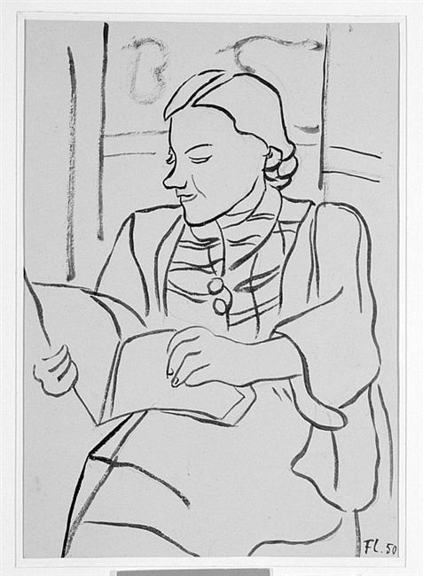 Portrait of Nadia (1950) - Fernand Léger Tablo