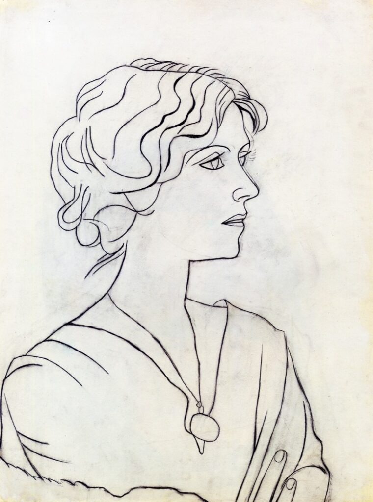 Portrait of Olga (1920) - Pablo Picasso Tablo