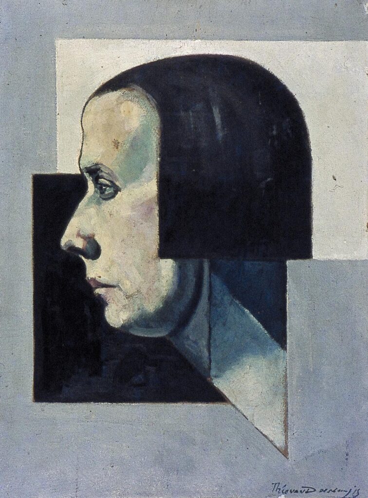 Portrait of Pétro (1922) – Theo van Doesburg Tablo