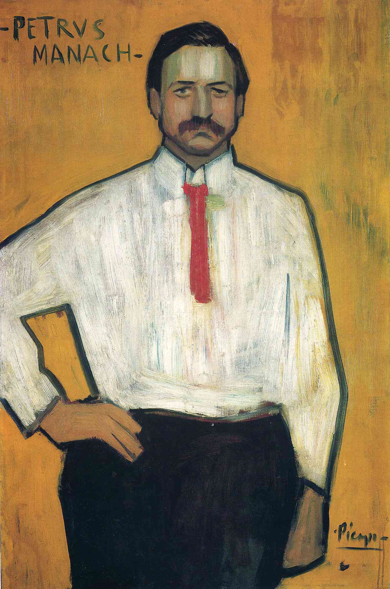 Portrait of Petrus Manach (1901) - Pablo Picasso Tablo